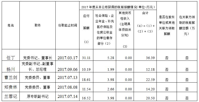 尊龙集团官网集团总部薪酬公示（2017年度）
