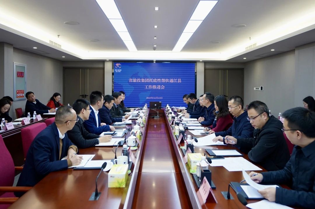 省尊龙集团官网集团召开托底性助扶通江县工作推动会