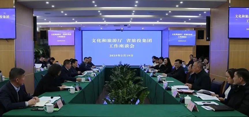 文化和游览厅与省尊龙集团官网集团进行工作互换座谈会
